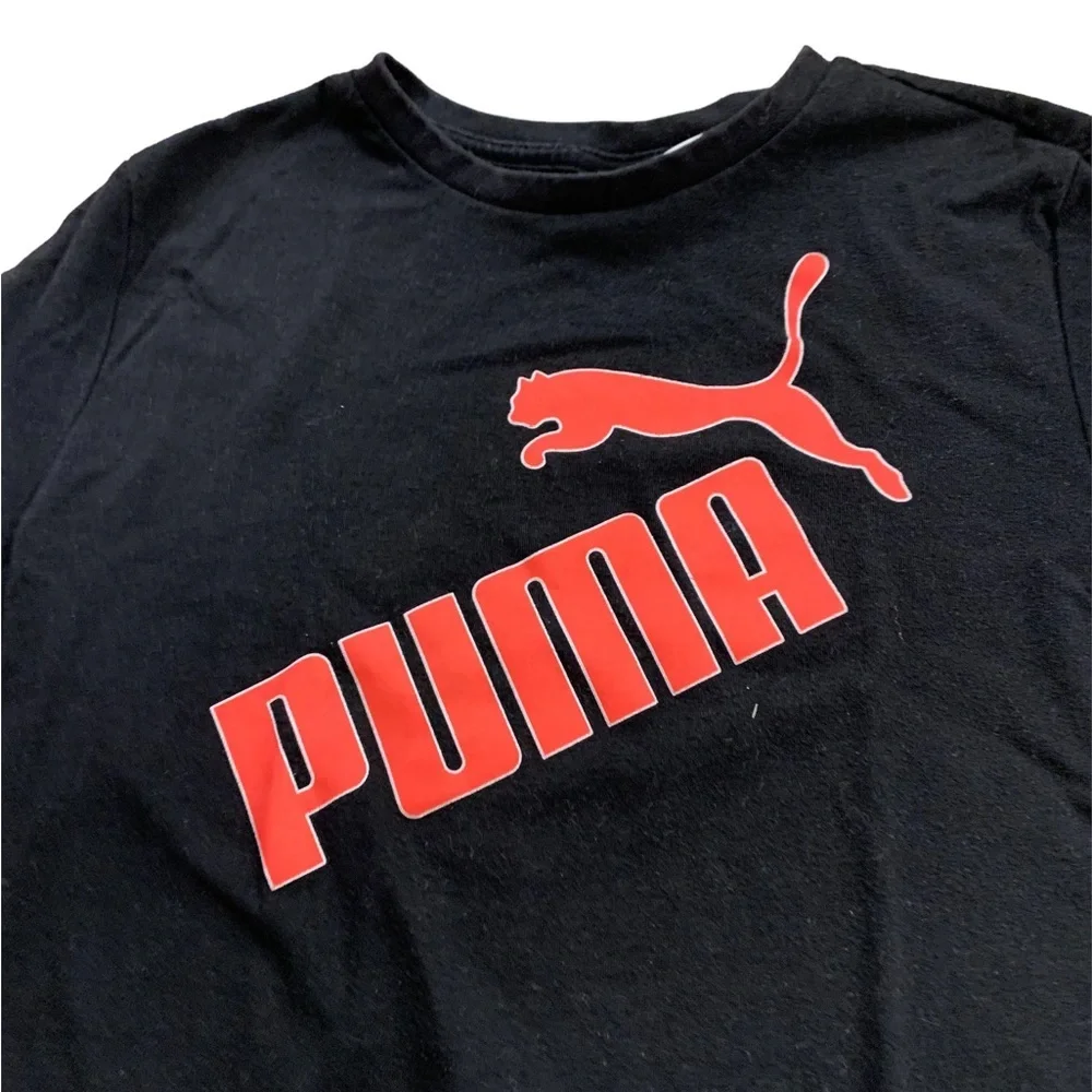 Puma | 2-Piece Short T-Shirt Set Black & Red Athletic Gear Sports Wear M - Picture 8 of 9